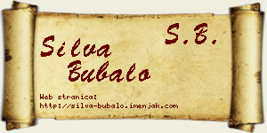Silva Bubalo vizit kartica